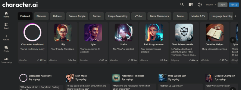 Нейросеть CharacterAI