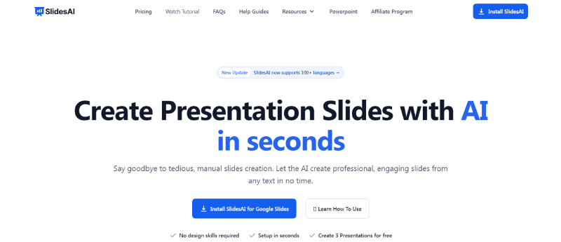 Нейросеть SlidesAI