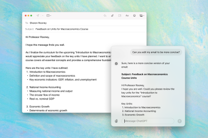 ChatGPT на Mac упрощает многозадачность благодаря режиму собеседника