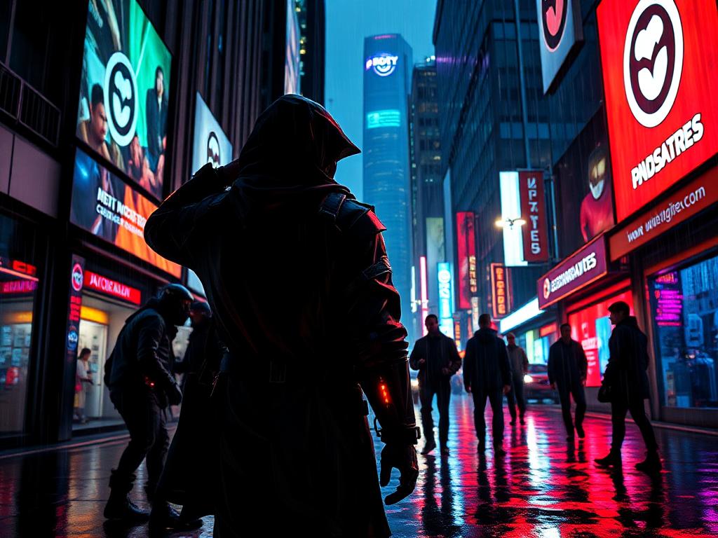In a neon-drenched metropolis