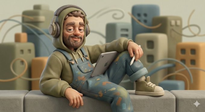 ТОП-50 идей промптов для контента, которые Nano Banana нарисует за минуту 46 Иллюстрация с минимальным количеством символов