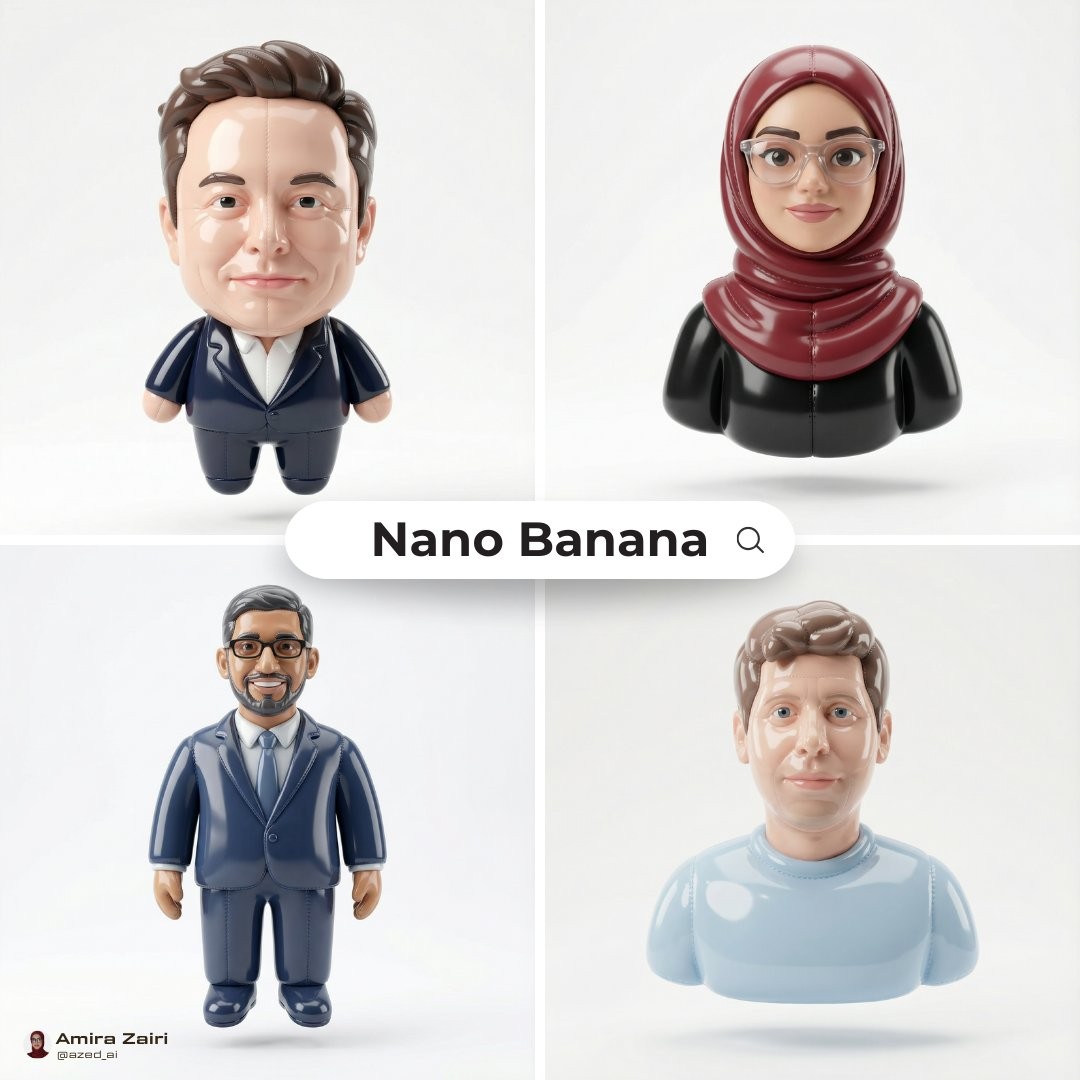 ТОП-50 идей промптов для контента, которые Nano Banana нарисует за минуту 51 Надувной дизайн мультяшного персонажа