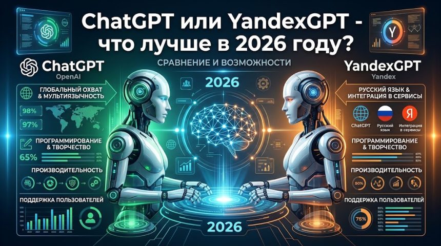 ChatGPT или YandexGPT - что лучше в 2026 году
