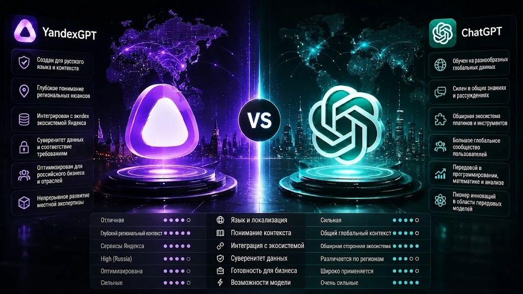 ChatGPT или YandexGPT: что лучше в 2026 году 2 ChatGPT против YandexGPT