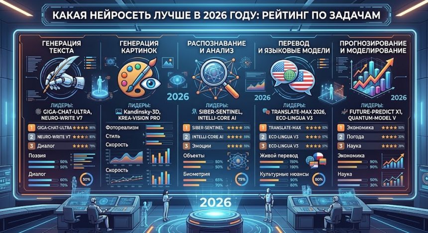 Какая нейросеть лучше в 2026 году - рейтинг по задачам
