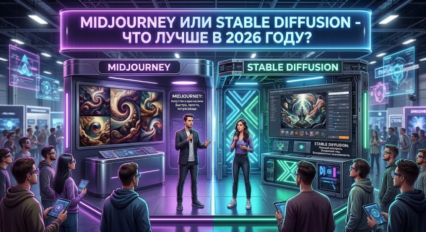 Midjourney или Stable Diffusion - что лучше в 2026 году