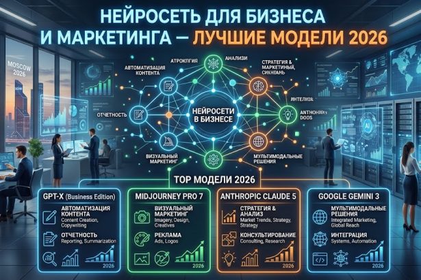 Нейросеть для бизнеса и маркетинга - лучшие модели 2026