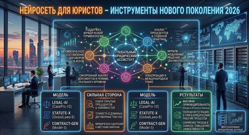 Нейросеть для юристов - лучшие модели 2026