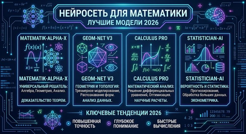 Нейросеть для математики - лучшие модели 2026