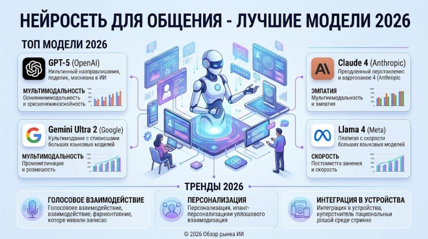 Нейросеть для общения - лучшие модели 2026