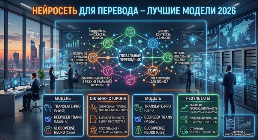 Нейросеть для перевода - лучшие модели 2026
