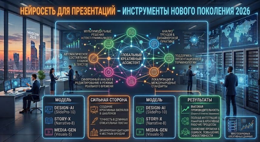 Нейросеть для презентаций - лучшие модели 2026