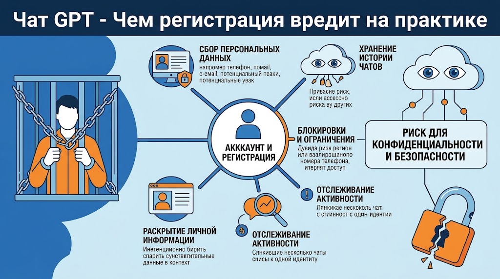 Чат GPT без регистрации: почему её требуют и как обойтись 2 Чат GPT - Чем регистрация вредит на практике