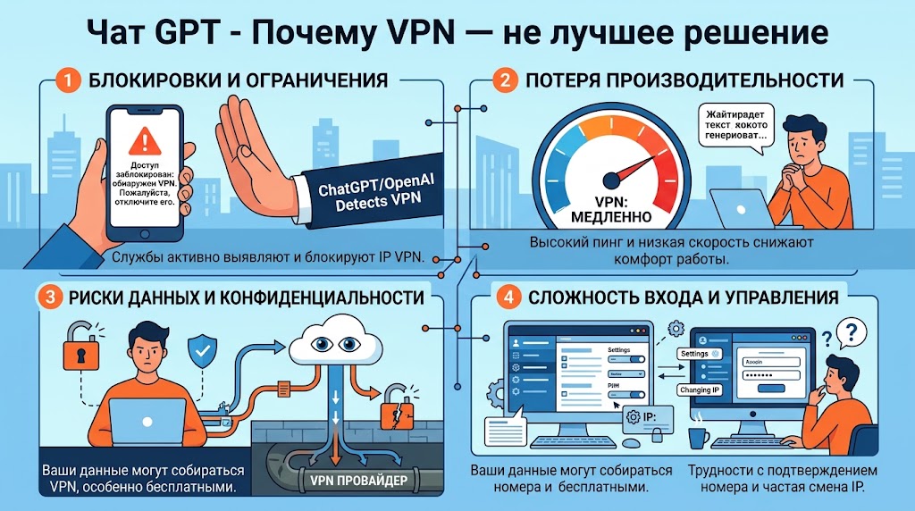 Чат GPT - Почему VPN — не лучшее решение