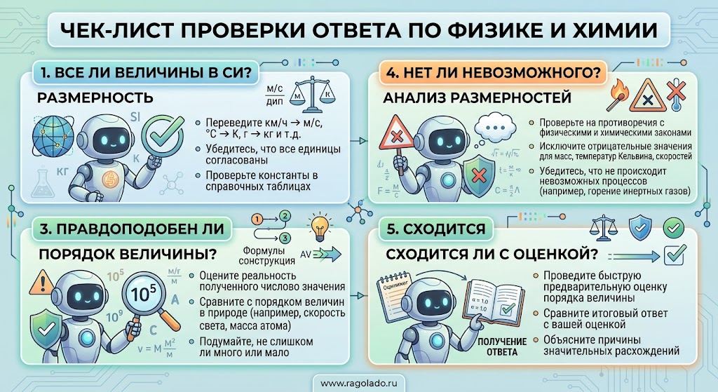 Чек-лист проверки ответа