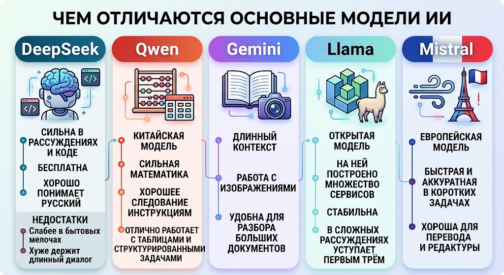 Чем отличаются основные модели