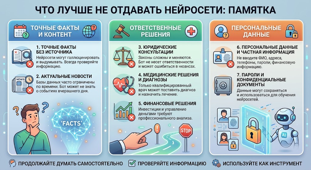 Что лучше не отдавать нейросети