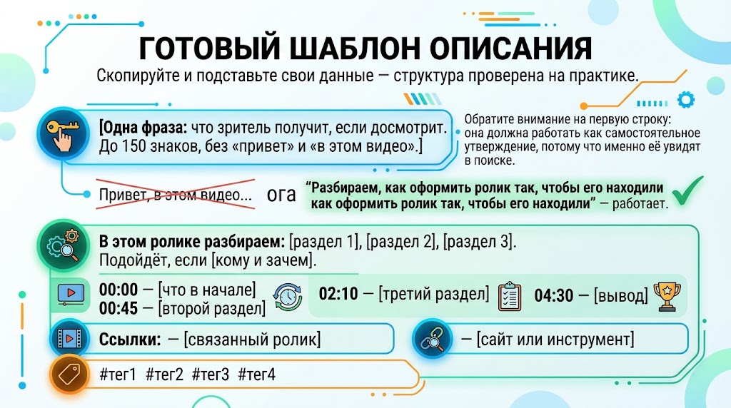 Готовый шаблон описания