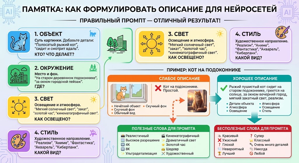 Как формулировать описание