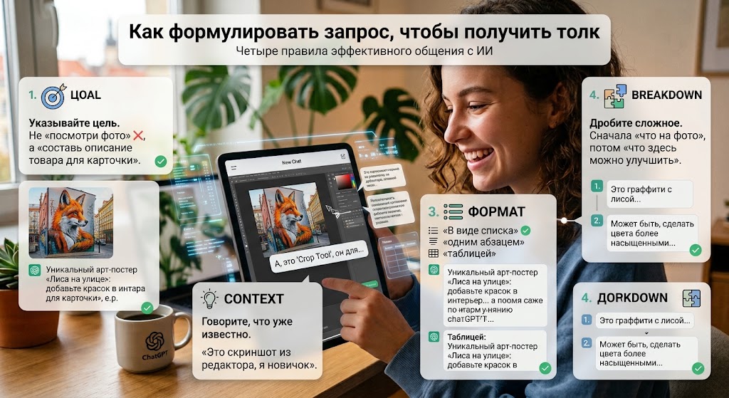 Чат ГПТ с изображением: как задать вопрос по картинке 4 Как формулировать запрос, чтобы получить толк