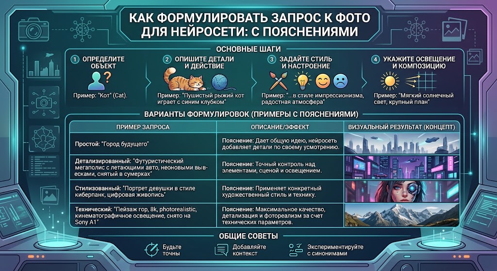 Как формулировать запрос к фото