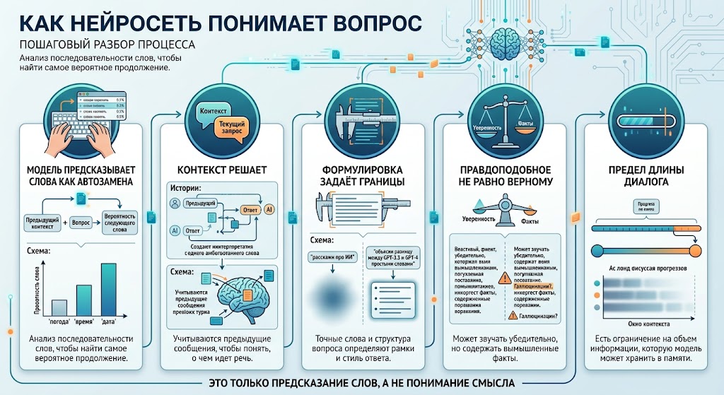 Как нейросеть понимает вопрос