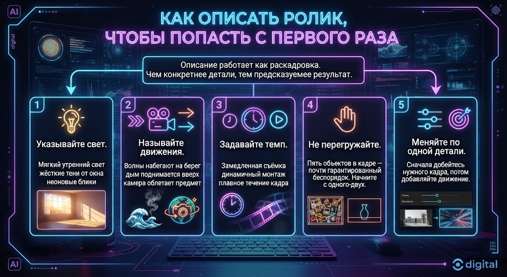 Чат ГПТ с видео: как создать видео из текста 3 Как описать ролик, чтобы попасть с первого раза