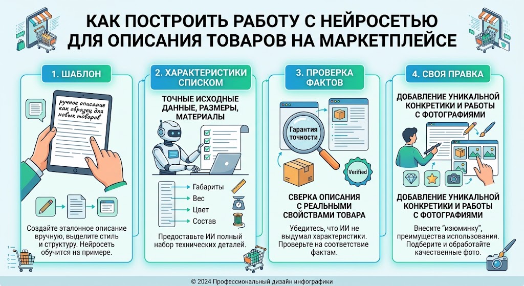 Описание товаров для маркетплейса с нейросетью 2 Как построить работу