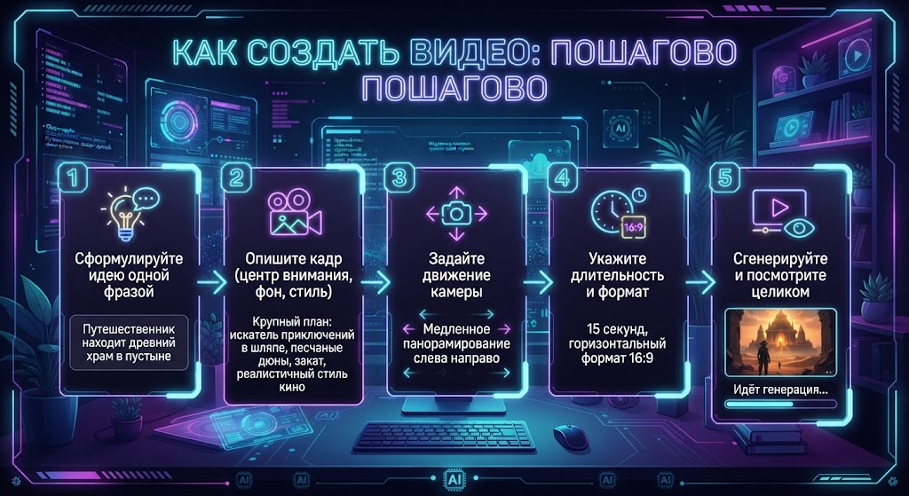 Чат ГПТ с видео: как создать видео из текста 2 Как создать видео пошагово