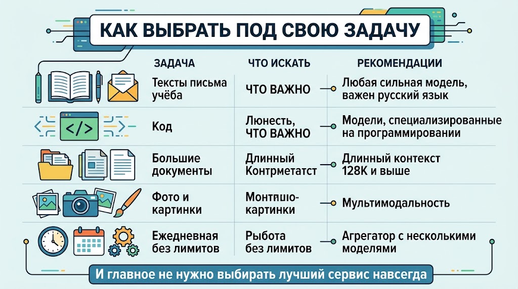 Как выбрать под свою задачу