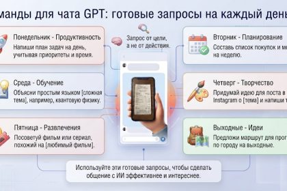 Команды для чата GPT - готовые запросы на каждый день