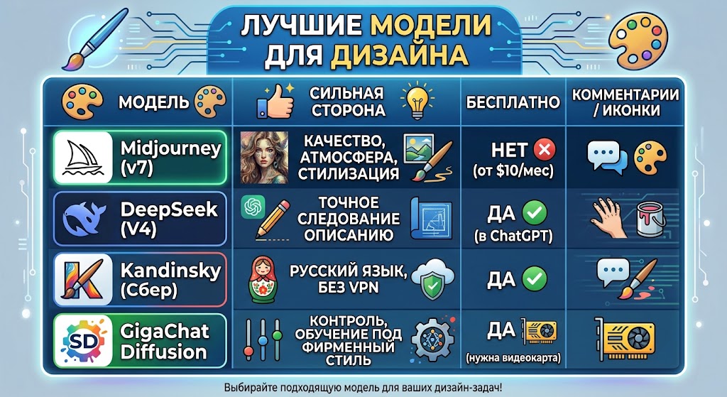 Нейросеть для дизайна: лучшие модели 2026 2 Лучшие модели для дизайна