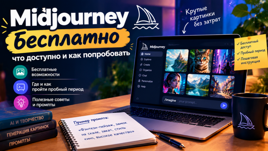 Midjourney бесплатно - что доступно и как попробовать