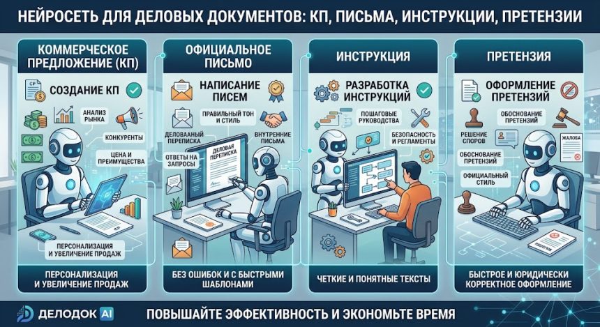 Нейросеть для деловых документов - КП, письма, инструкции, претензии