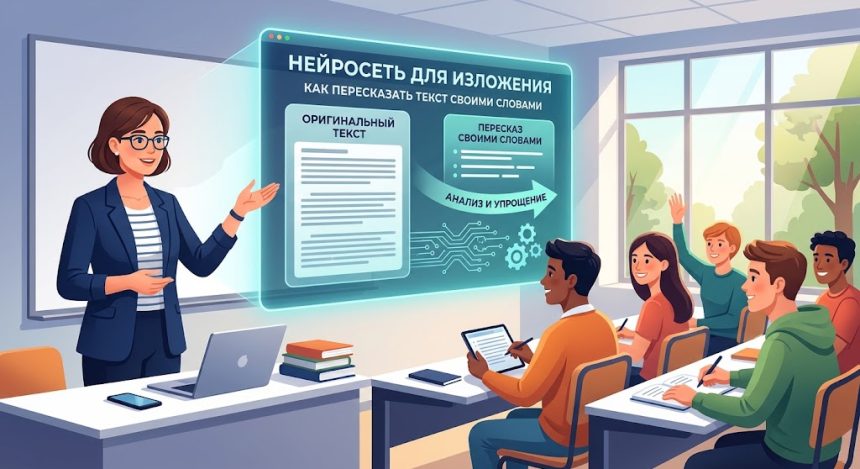 Нейросеть для изложения - как пересказать текст своими словами