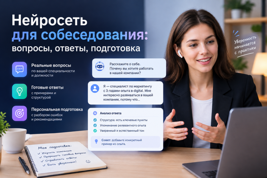 Нейросеть для собеседования - вопросы, ответы, подготовка