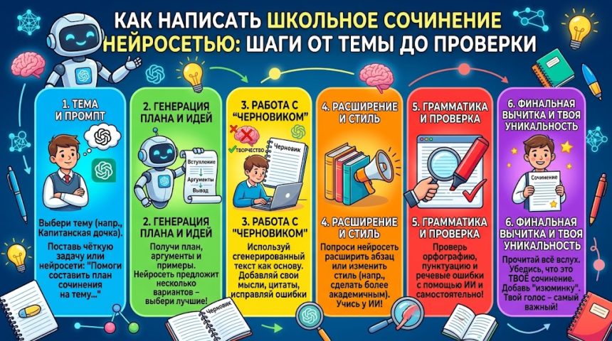 Нейросеть для сочинения - как написать школьное сочинение