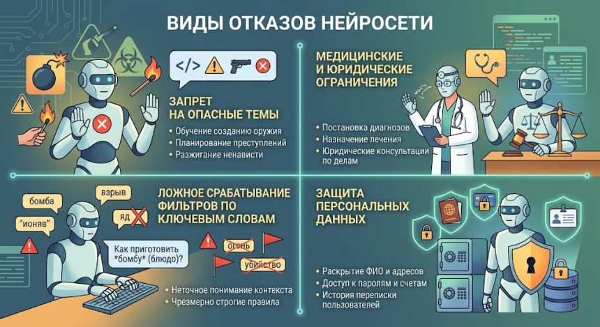 Почему нейросеть отказывается отвечать и что с этим делать