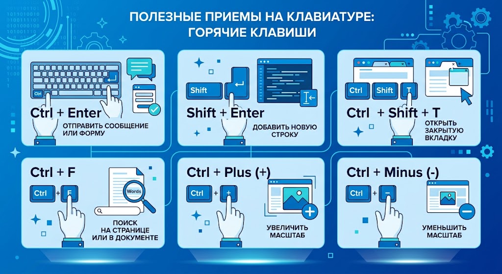Полезные приёмы на клавиатуре
