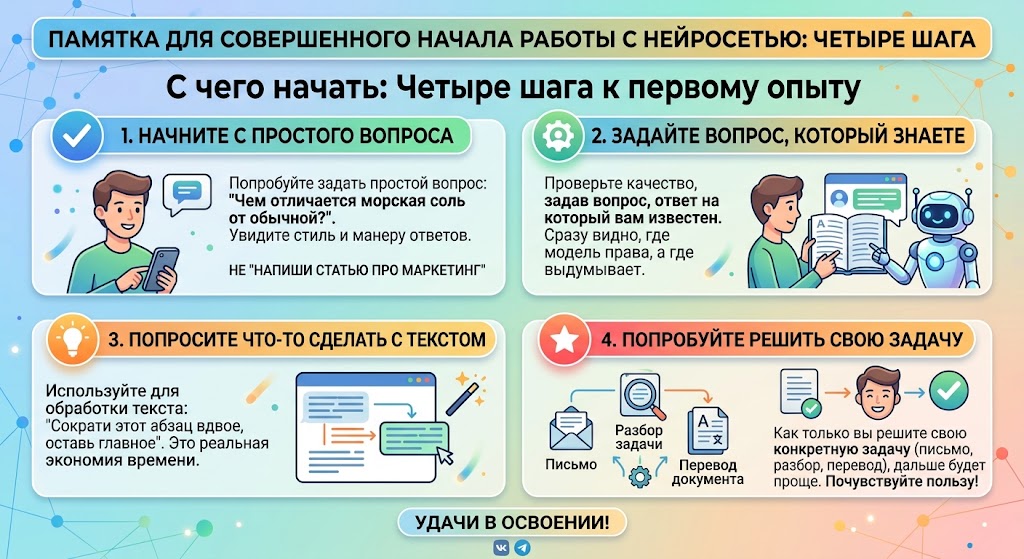 С чего начать - четыре шага