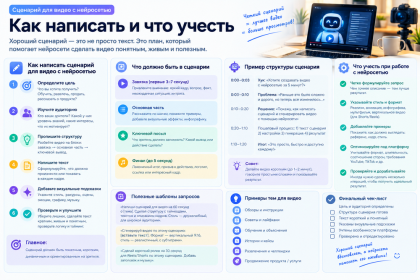 Сценарий для видео с нейросетью - как написать и что учесть