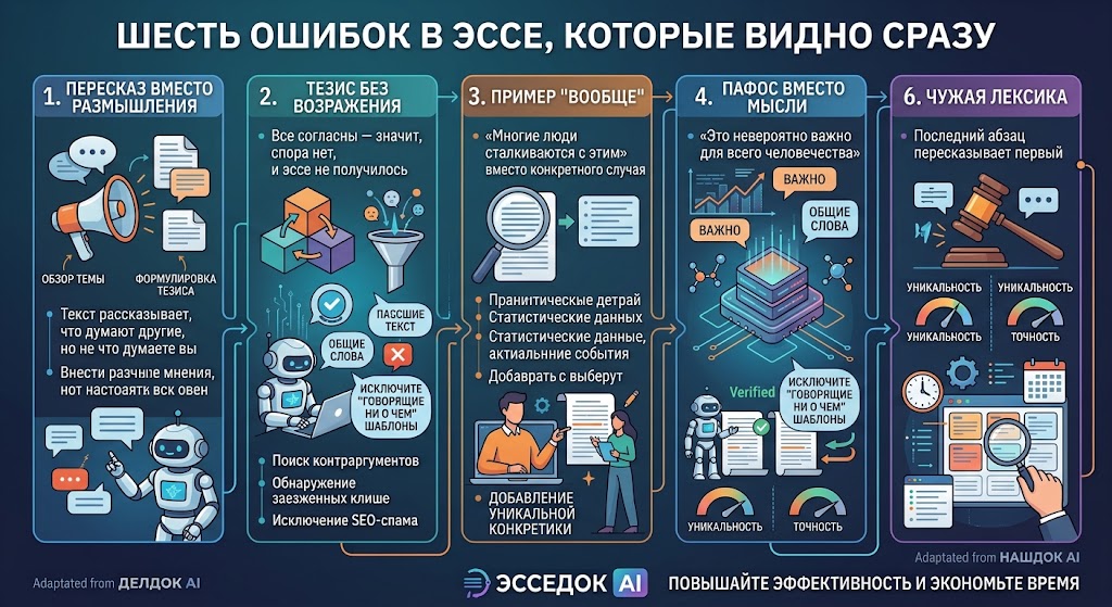 Шесть ошибок, которые видно сразу