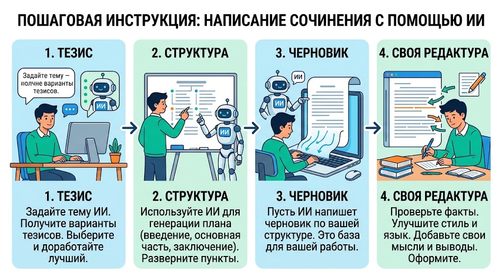 Сочинение - как получить рабочий черновик