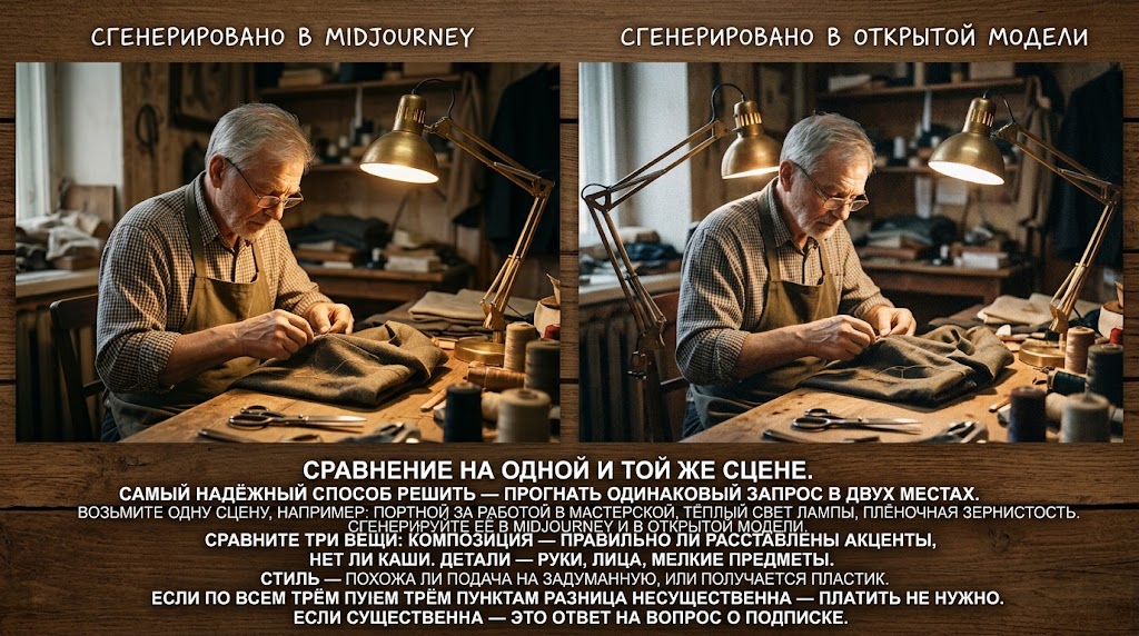 Сравнение на одной и той же сцене