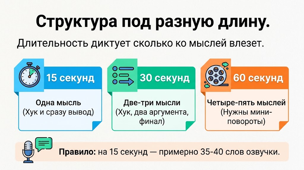 Структура под разную длину