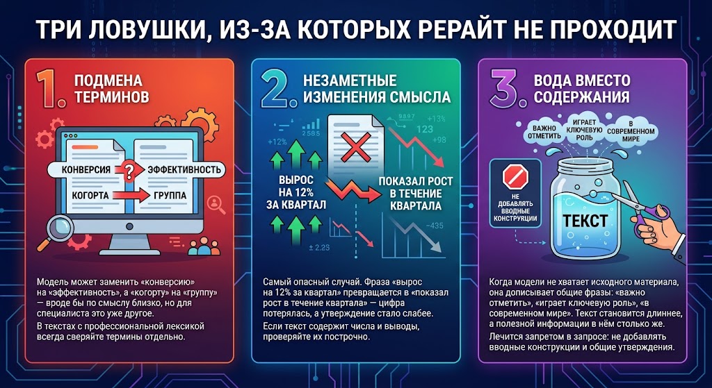 Три ловушки, из-за которых рерайт не проходит