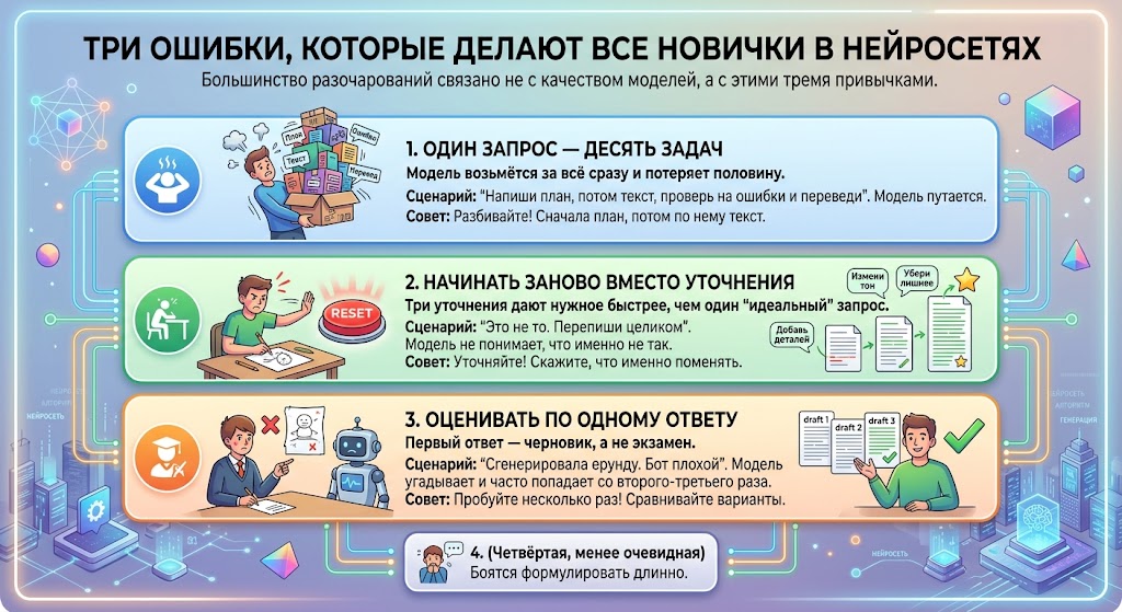Три ошибки, которые делают все новички