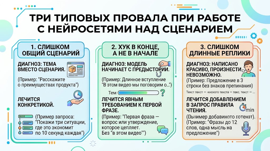 Три типовых провала