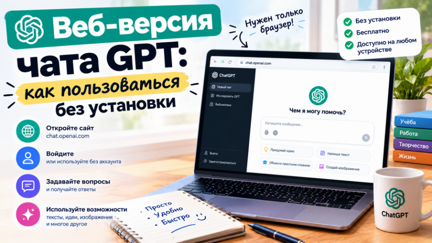 Веб-версия чата GPT - как пользоваться без установки