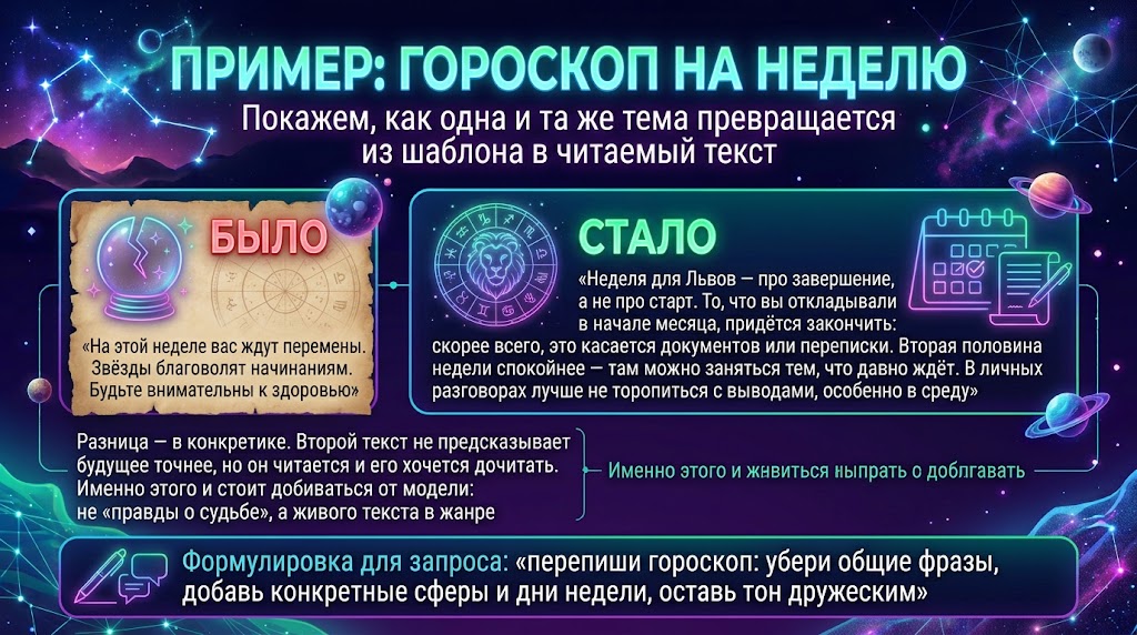 Нейросеть для астрологии: гороскопы и промпты 5 гороскоп на неделю